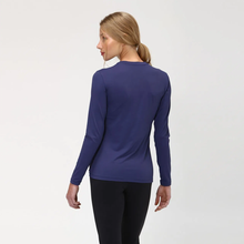 Charger l'image dans la galerie, Model Back: Uv Line T-Shirt Longsleeve Uvpro Fem Navy Blue Upf50+
