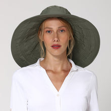 Charger l'image dans la galerie, Model Front: Uv Line Chapeau Souple/Capeline Hat Beverly Hills I18 Fem Green Militar Upf50+

