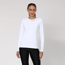 Charger l'image dans la galerie, Model Front: Uv Line T-Shirt Women Fpu50+ Uvpro Long Sleeve T-Shirt White Uv
