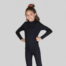 Charger l&#39;image dans la galerie, Rash Guard Kids High-Neck Black UPF50+

