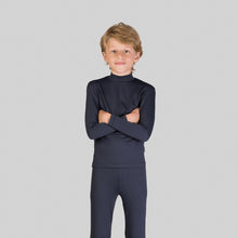 Charger l&#39;image dans la galerie, Rash Guard Kids High-Neck Black UPF50+
