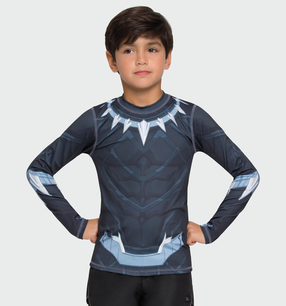 Model Front: Uv Line T-Shirt Acqua Pantera Negra V20 Ml Inf Estampa