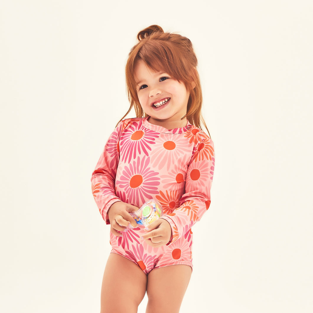 Model Front: Uv Line Maillot De Bain Bébé Baby Solar Rose Upf50+