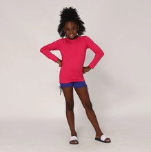 Charger l&#39;image dans la galerie, Model Front: Uv Line T-Shirt Camiseta Kids Uvpro Ml Pink Upf50+

