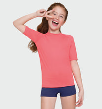 Charger l&#39;image dans la galerie, Image 02: Uv Line T-Shirt Kids Fpu50+ Uvpro Short Sleeve T-Shirt Coral Uv
