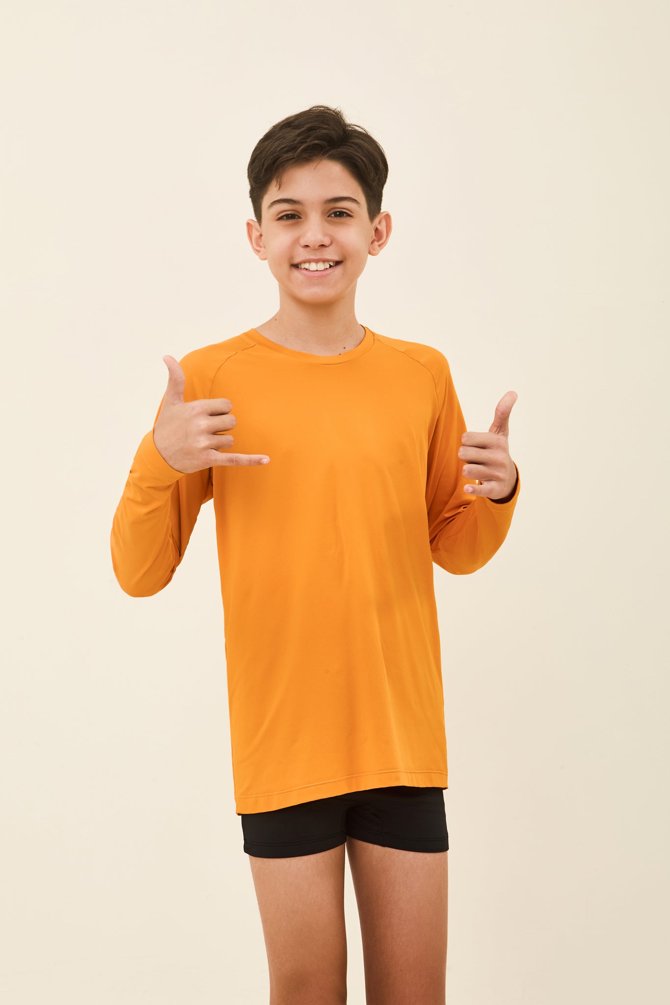 Gallery: Uv Line T-Shirt Kids Longsleeve Uvpro Laranja
