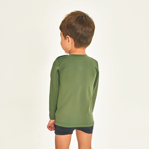 Model Back: Uv Line T-Shirt Longsleeve Baby Verde Militar Upf50+