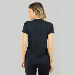 Model Back: Uv Line Fitness Haut Sport Fit Fem Preto Upf50+