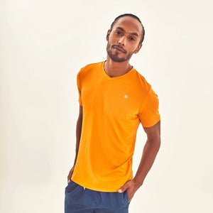 Image 03: Uv Line T-Shirt Pour Homme T-Shirt Sport Fit Orange Upf50+
